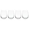 5 O'Clock Stemless Wine Glasses, Set of 4