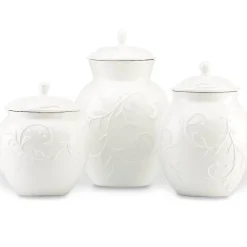 Opal Innocence Carved 3-Piece Canister Set