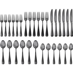 Opera Black Titanium 30-Piece Flatware Set