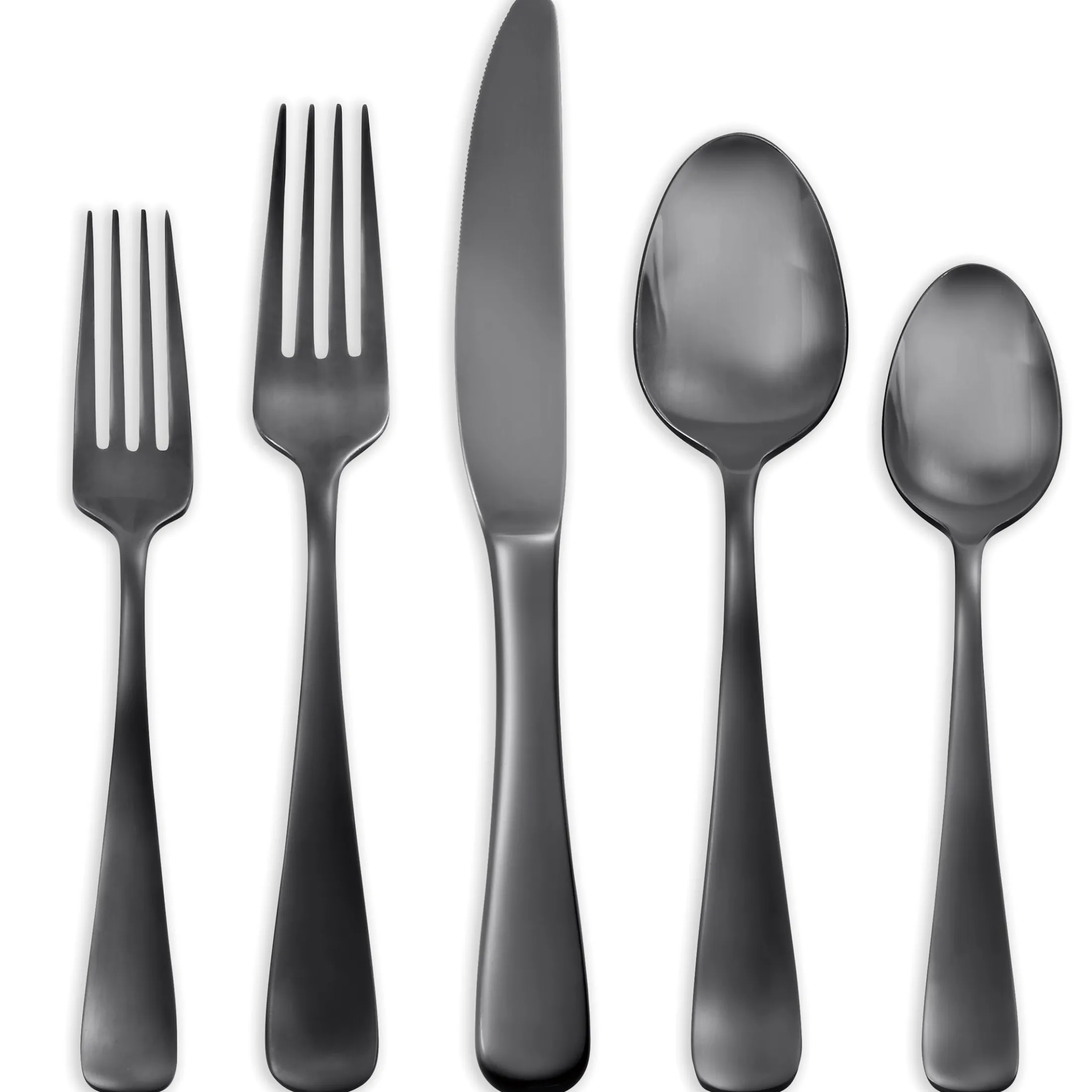 Opera Black Titanium 30-Piece Flatware Set