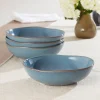 Organic Shades Blue Pasta Bowls, Set of 4
