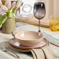 Organic Shades Clay 12-Piece Dinnerware Set