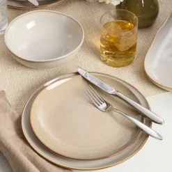 Organic Shades Oatmeal 12-Piece Dinnerware Set