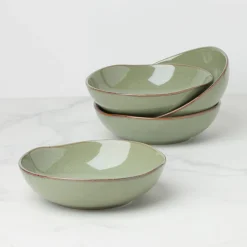 Organic Shades Sage Green Pasta Bowls, Set of 4