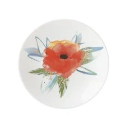 Passion Bloom Tidbit Plate, Persimmon