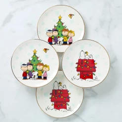 Peanuts Gang Accent Plates, Set of 4, Assorted