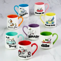 Peanuts Mugs Cruisin'-Feelin' Fine, Set of 2
