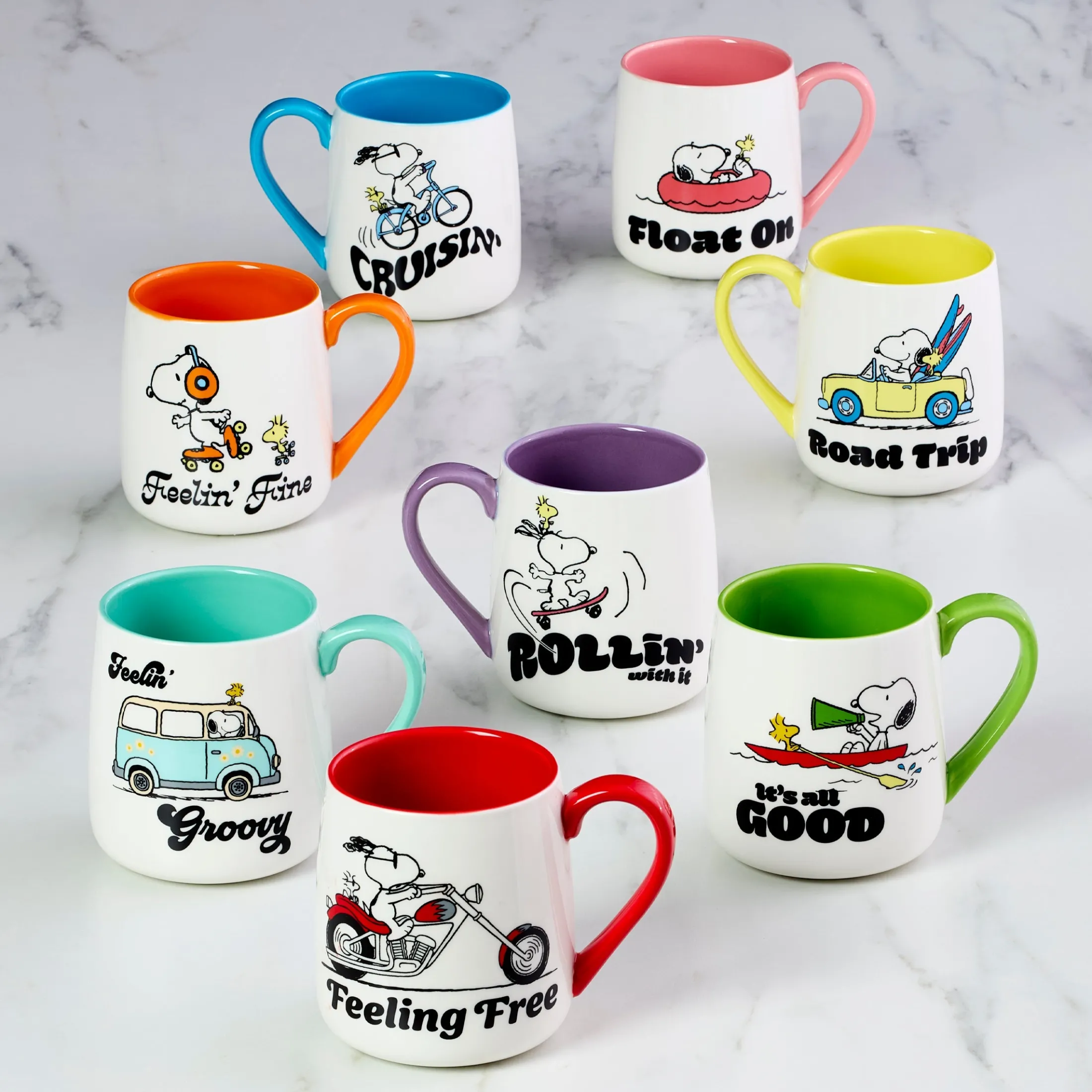 Peanuts Mugs Groovy-Feeling Free, Set of 2