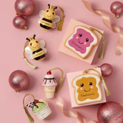 Personalized Bees 2-Piece Ornament Set