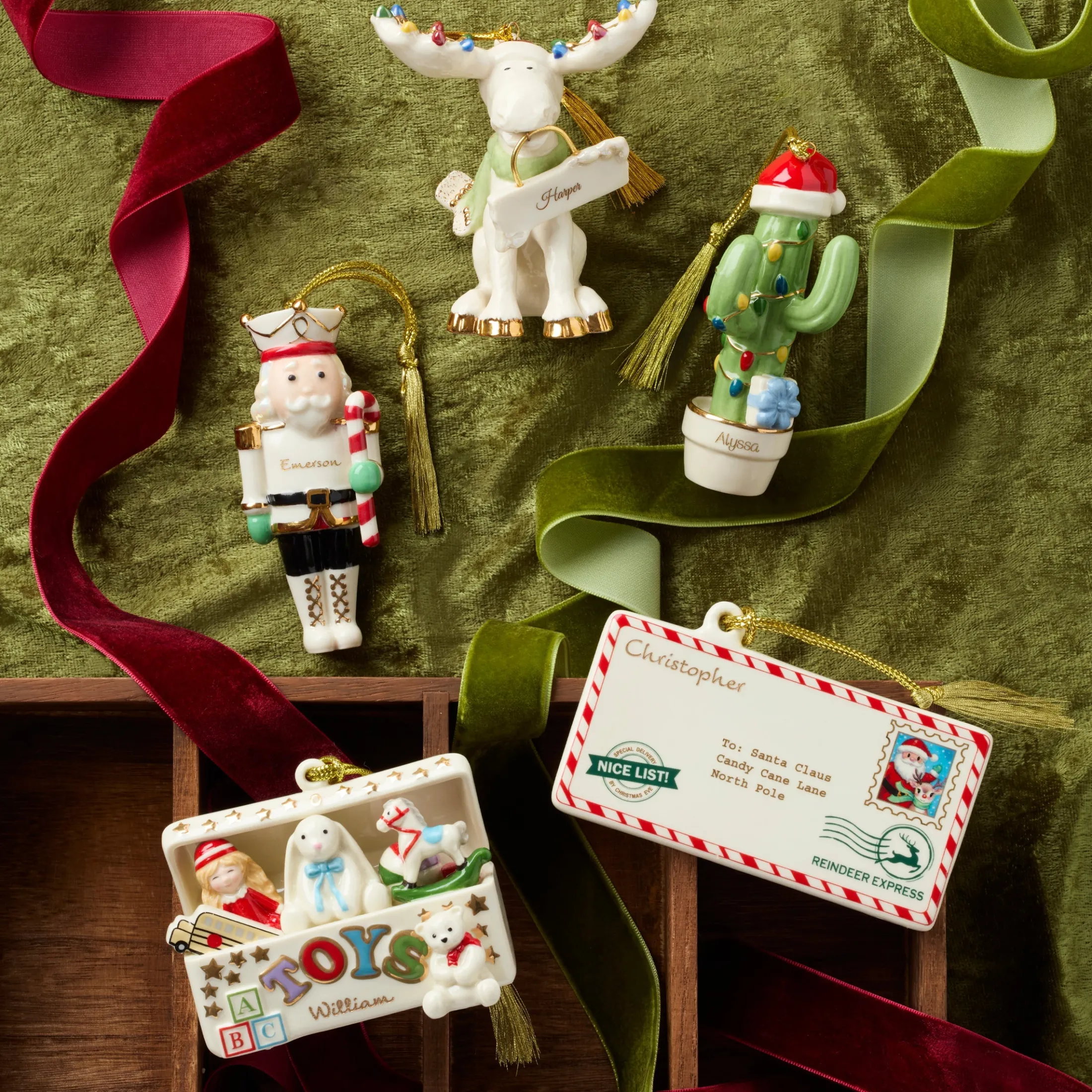 Personalized Christmas Cactus Ornament