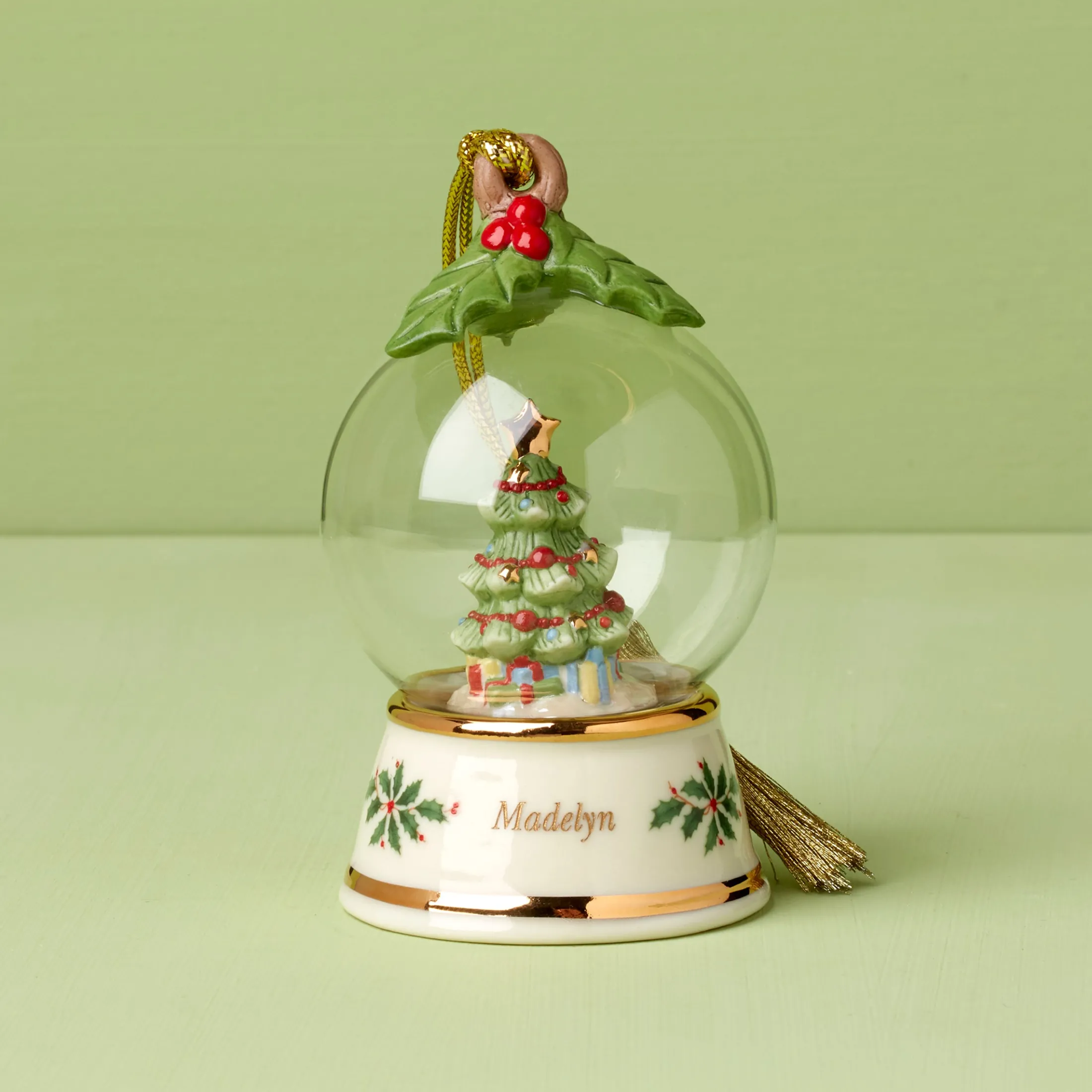 Personalized Globe Tree Ornament
