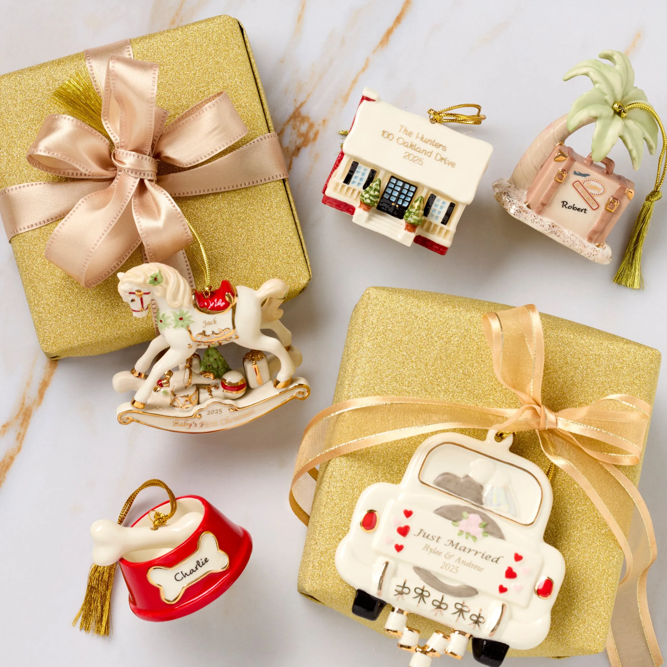 Personalized Just Married Ornament