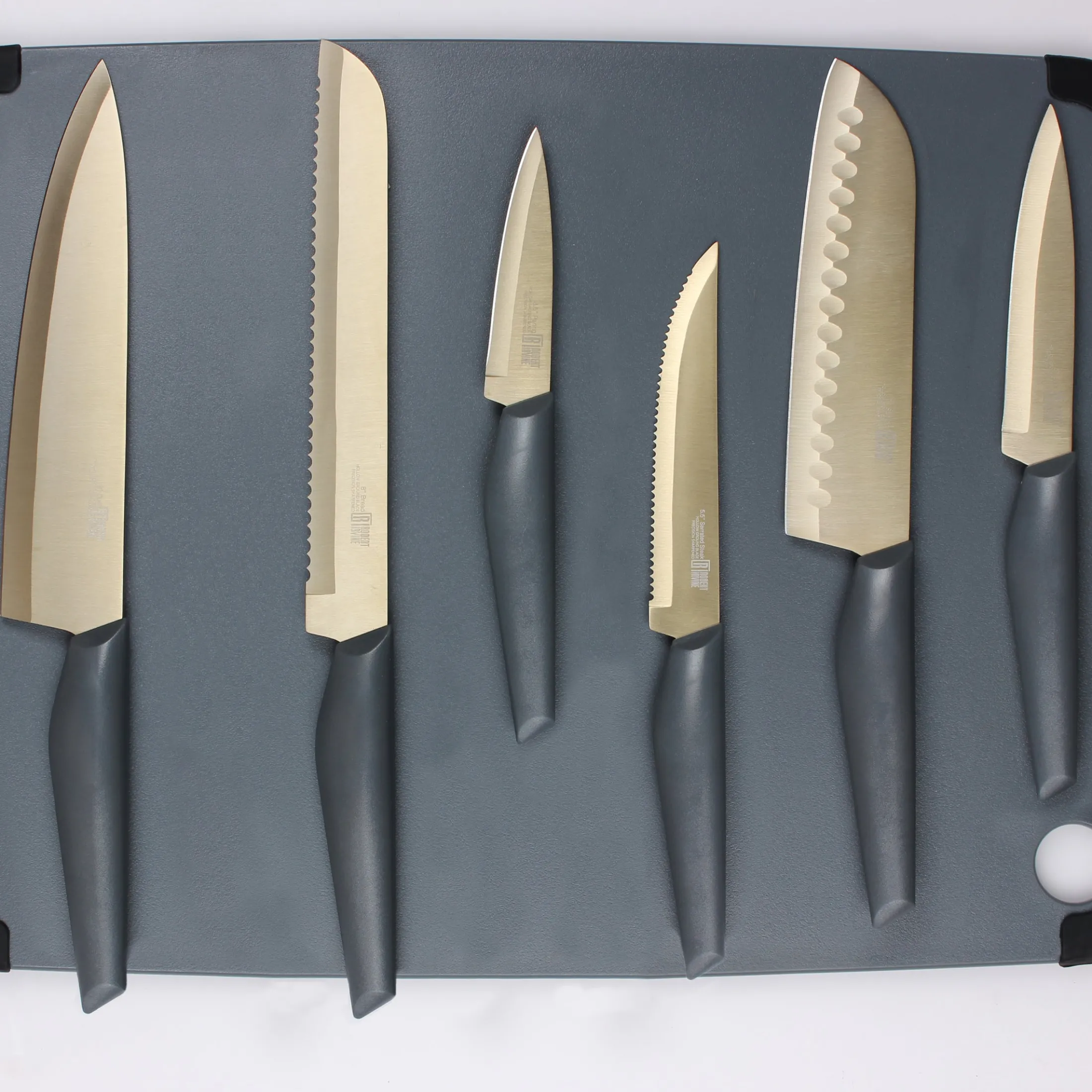 10-Piece Cutlery Set in Grey and Champagne