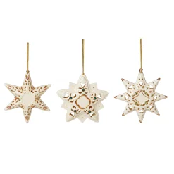 Pierced Star Ornaments Set of 3