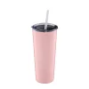 Pink Insulated Tumbler with Straw