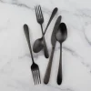 Poet Black Satin 20-Piece Flatware Set