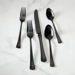 Portola Black Mirror 20-Piece Flatware Set