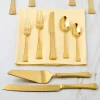 Portola Gold Satin 2-Piece Dessert Set