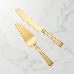 Portola Gold Satin 2-Piece Dessert Set