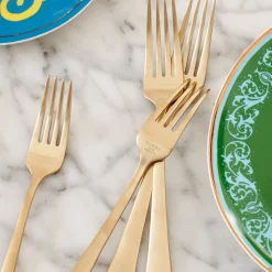 Portola Gold Satin 20-Piece Flatware Set