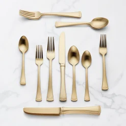Portola Gold Satin 20-Piece Flatware Set