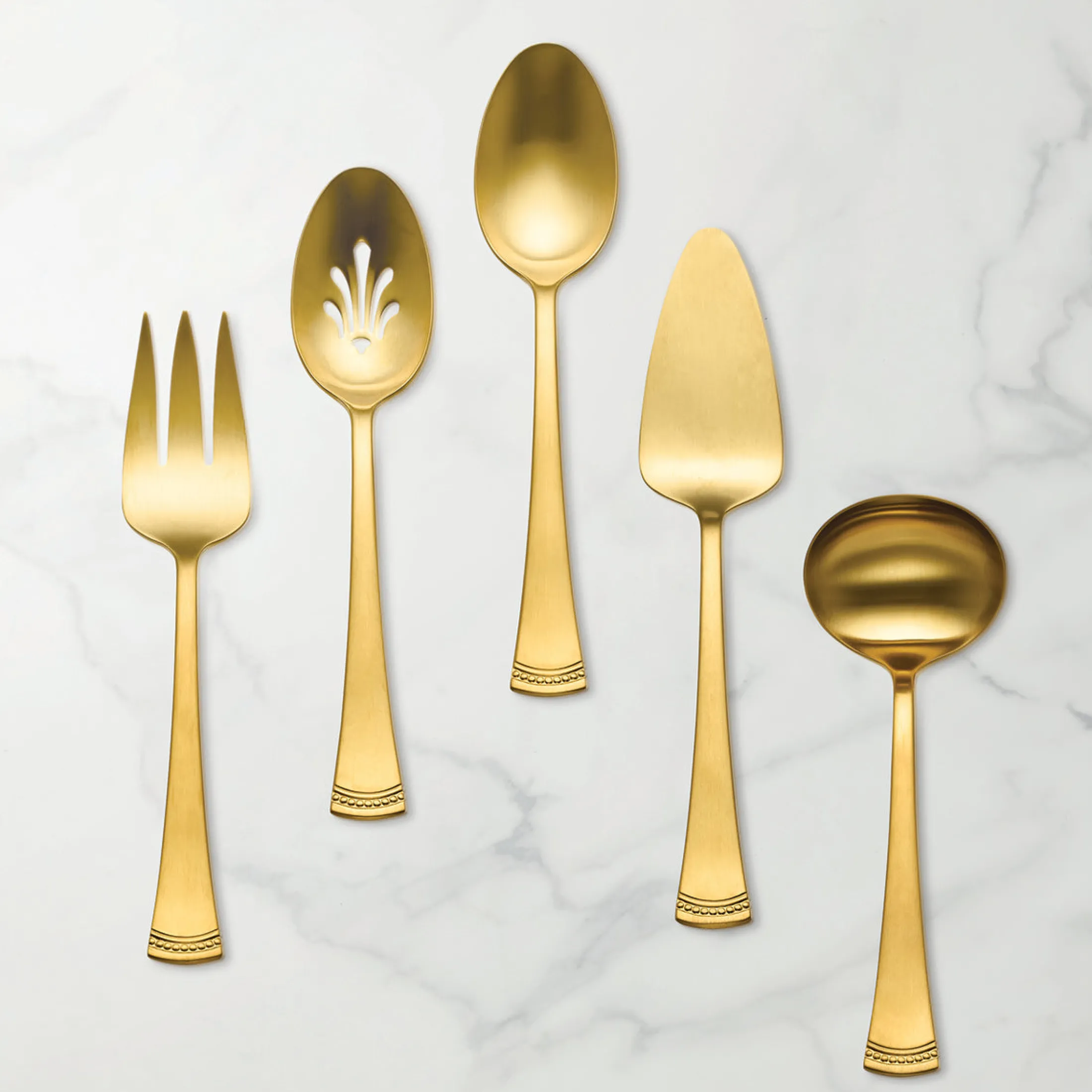 Portola Gold Satin 5-Piece Hostess Set