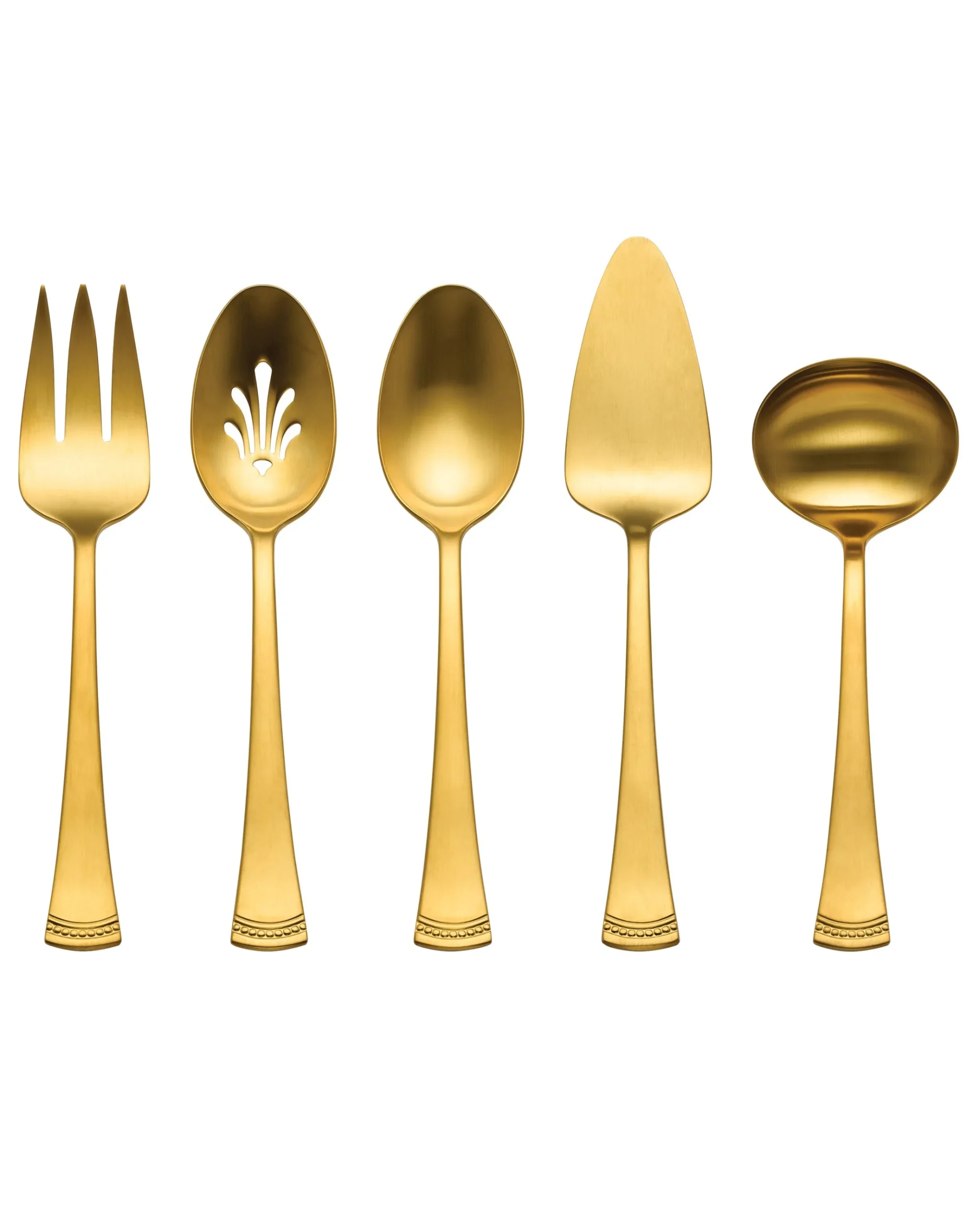 Portola Gold Satin 5-Piece Hostess Set