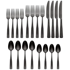 Reid Black Vintage 20-Piece Flatware Set