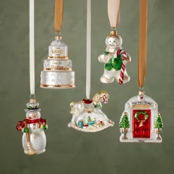 2026 Retro Blown Glass Baby's 1st Rocking Horse Ornament