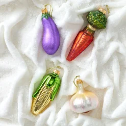 Retro Blown Glass Corn On The Cob Ornament