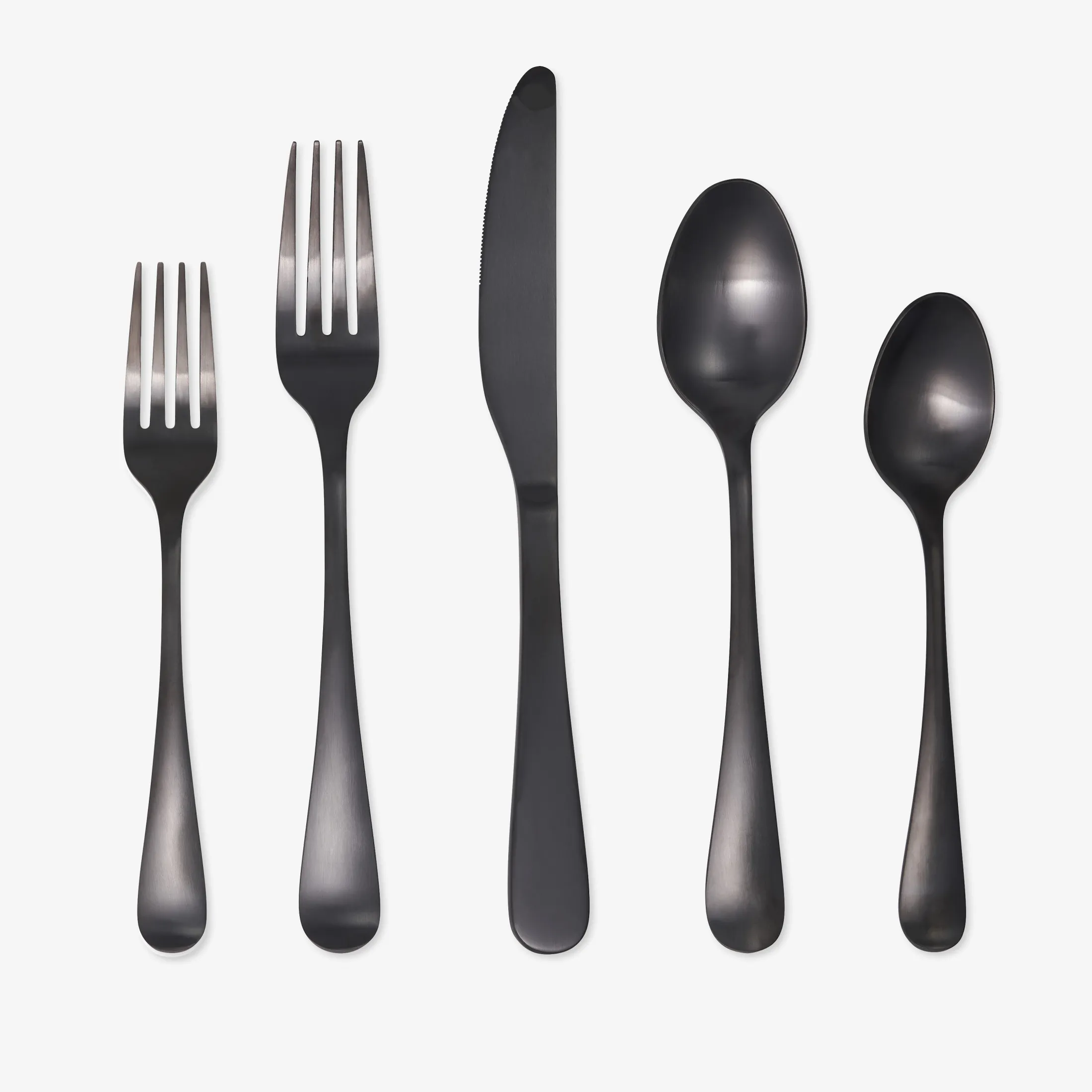 Rhiannon Black Satin 20-Piece Flatware Set
