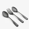 Rhiannon Black Satin 45-Piece Flatware Set