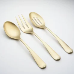 Rhiannon Champagne Satin 3-Piece Hostess Set