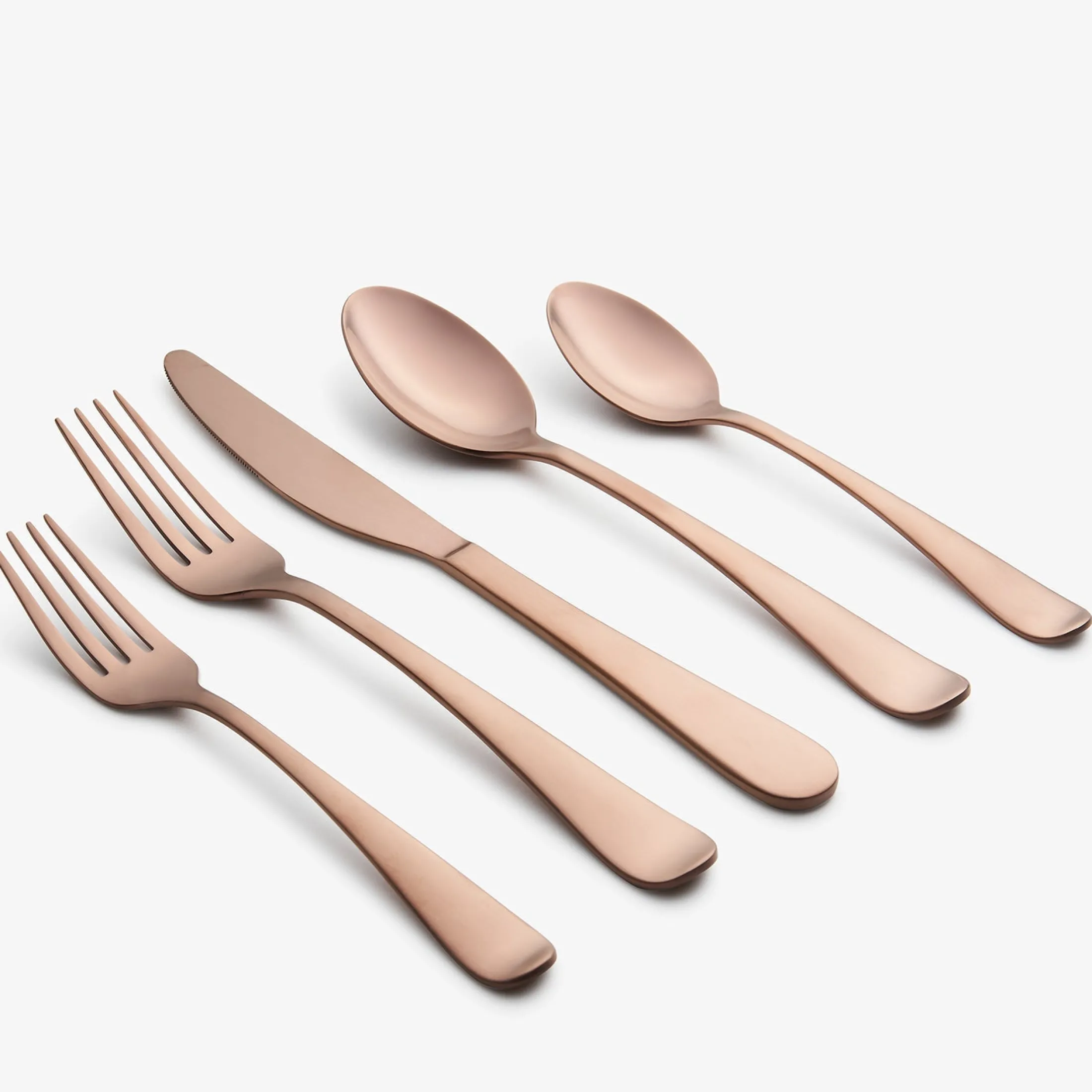 Rhiannon Copper Satin 20-Piece Flatware Set