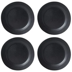 Ridge Black 12-Piece Dinnerware Set
