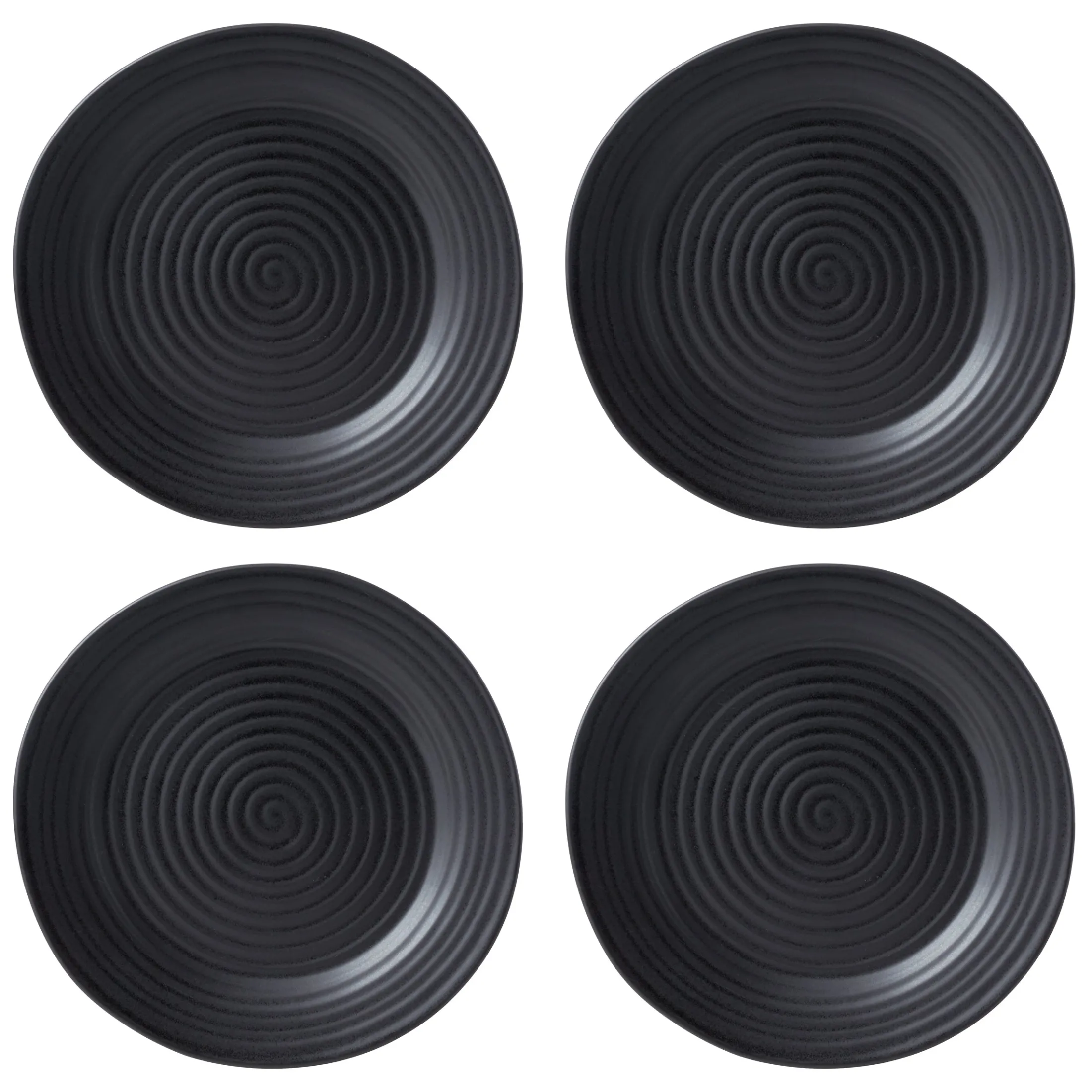 Ridge Black 12-Piece Dinnerware Set
