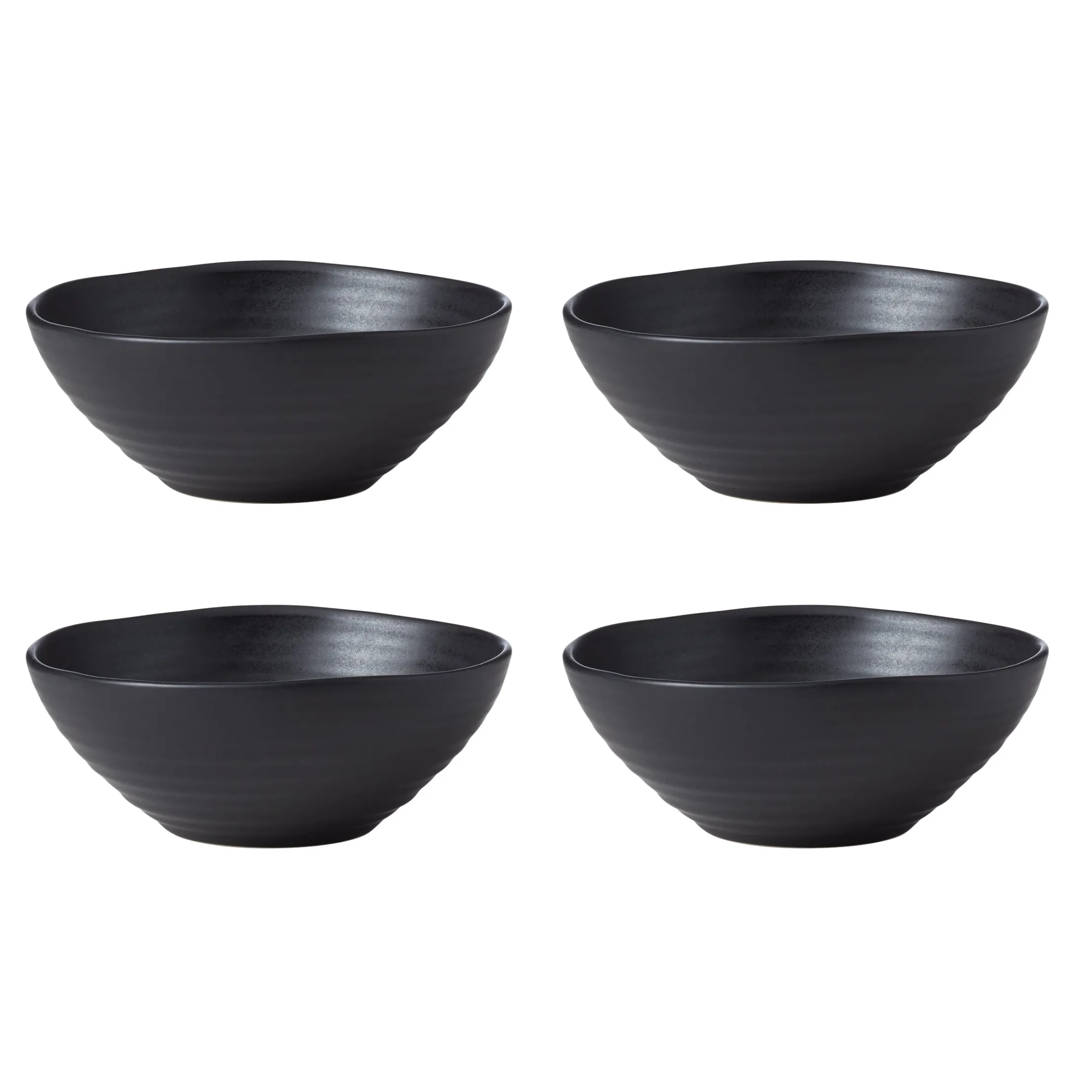 Ridge Black 12-Piece Dinnerware Set