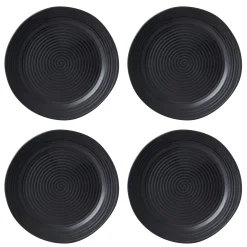 Ridge Black 12-Piece Dinnerware Set