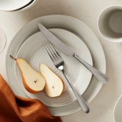Ridge White 12-Piece Dinnerware Set