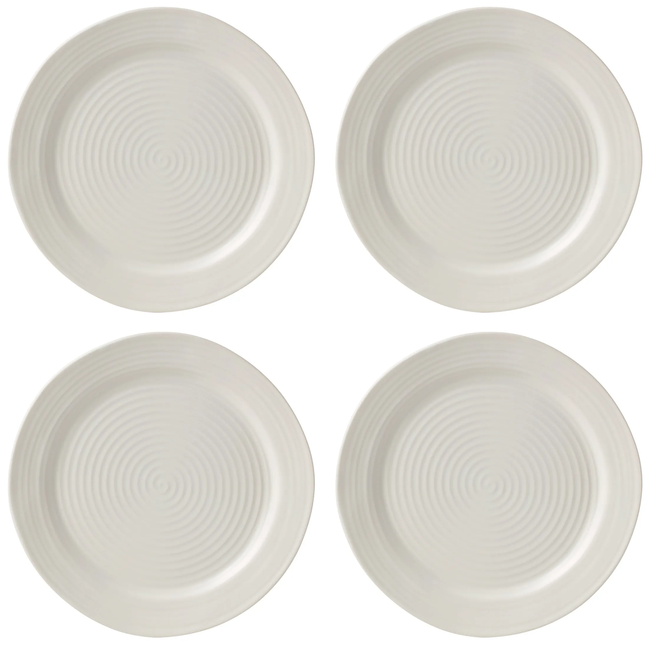 Ridge White 12-Piece Dinnerware Set