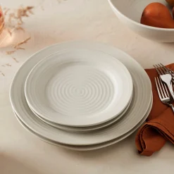 Ridge White 12-Piece Dinnerware Set
