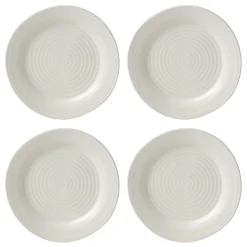 Ridge White 12-Piece Dinnerware Set