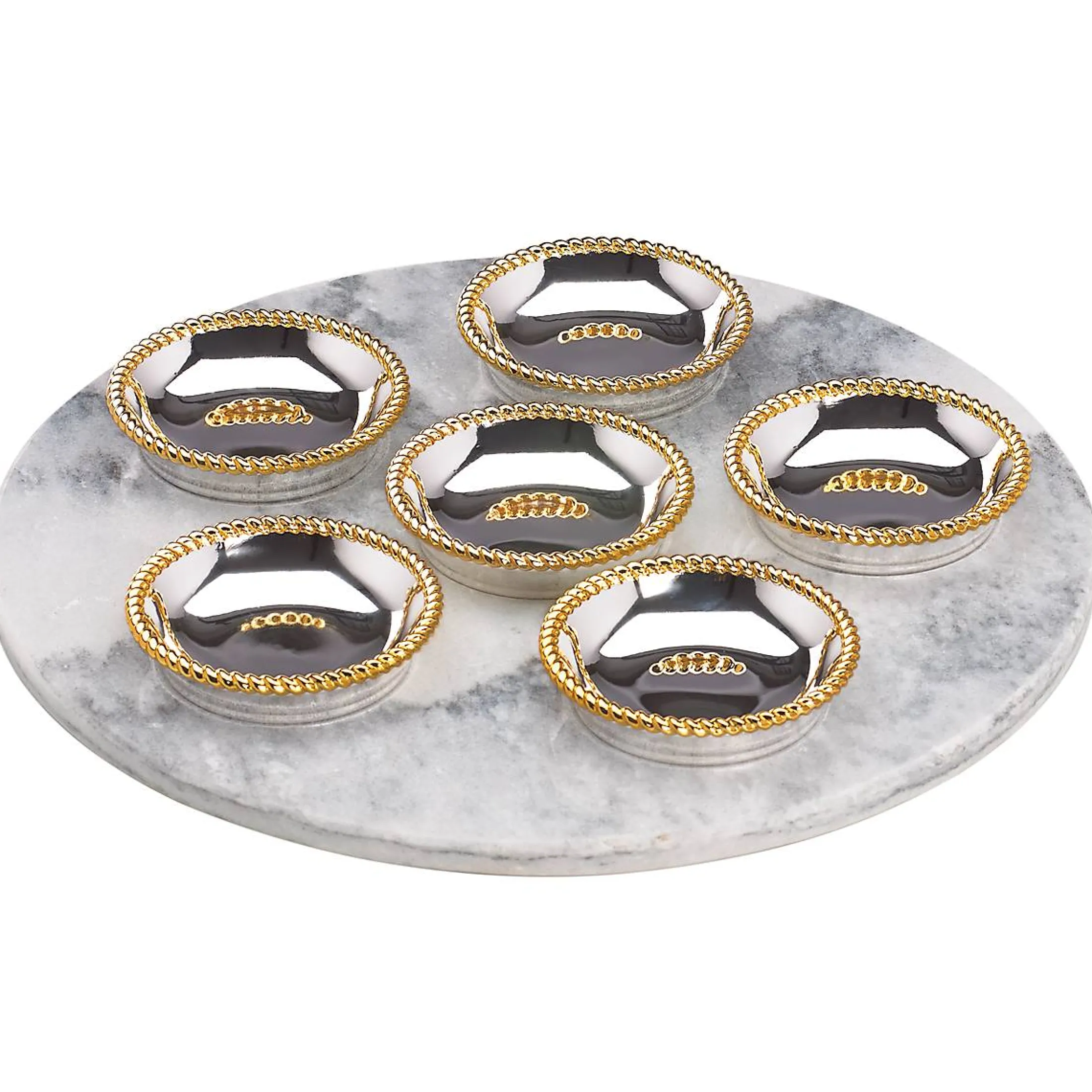 Roseland Seder Plates with Marble Slate