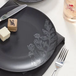 Roseto Charcoal 12-Piece Dinnerware Set