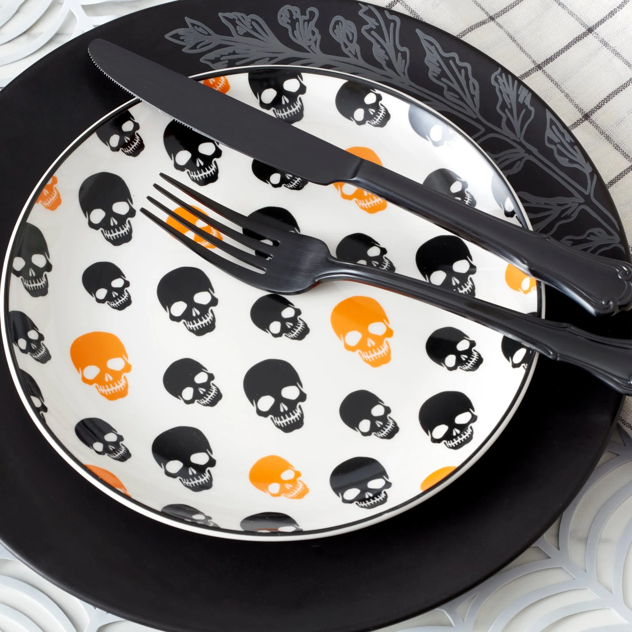 Roseto Charcoal 12-Piece Dinnerware Set