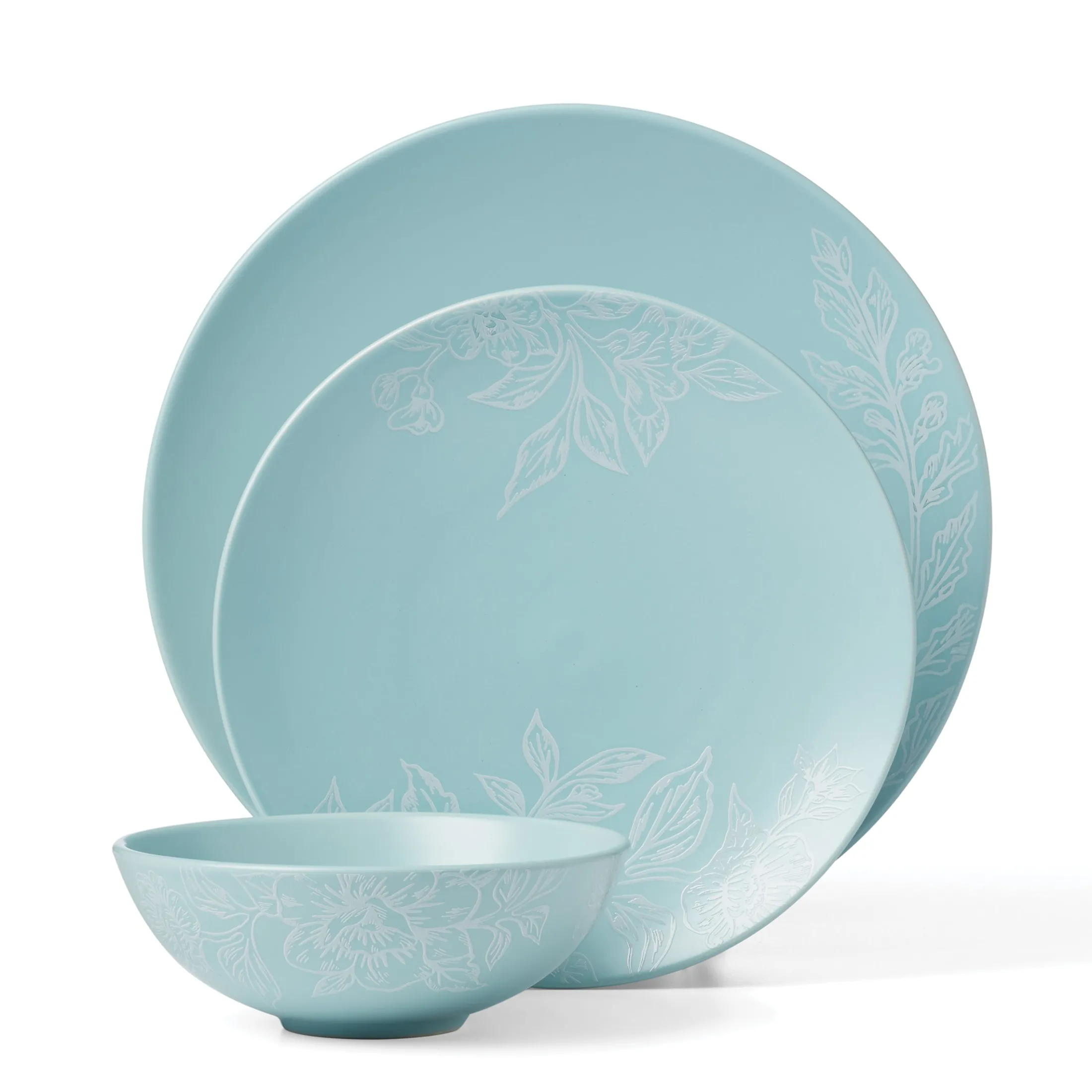 Roseto French Blue 12-Piece Dinnerware Set