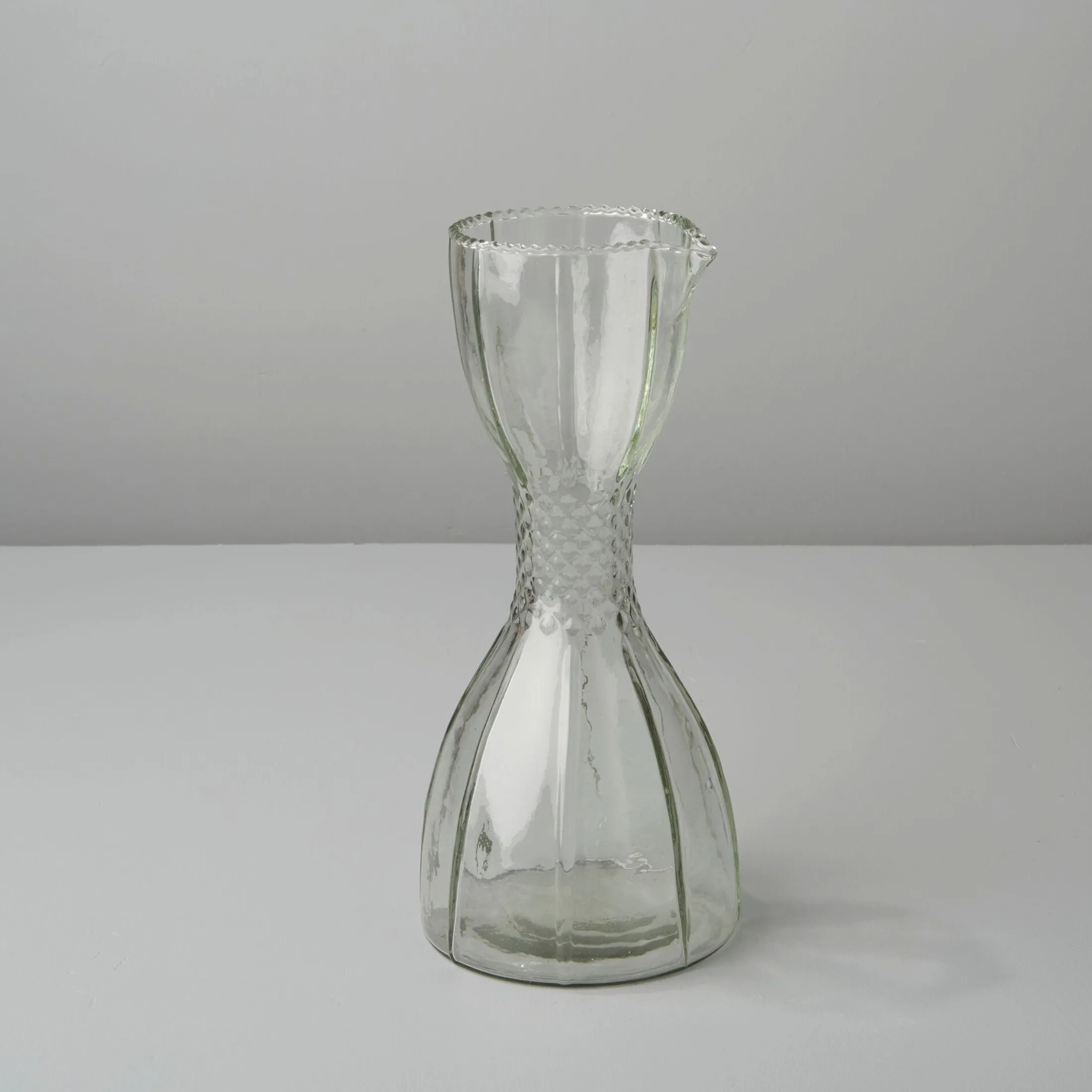 Ruffle Bell Glass Carafe