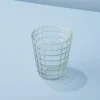 Ruffle Glass Lattice Tumblers, Set of 4