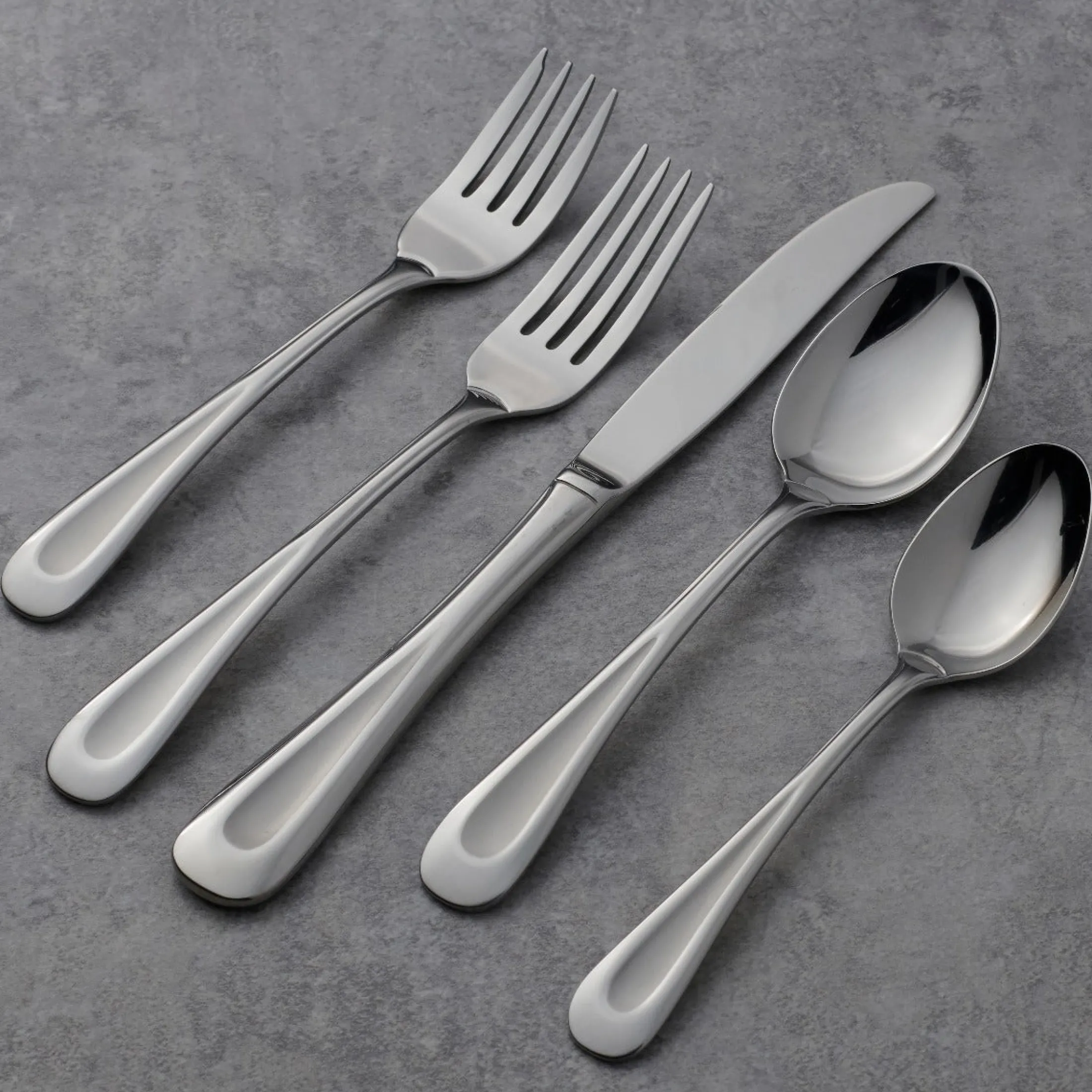 Satin Sand Dune 45-Piece Flatware Set
