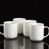 24 Seven Black Rim Mugs, Set of 4